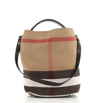 Burberry Ashby Handbag House Check Canvas Medium