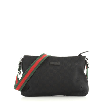 Gucci Web Zip Crossbody GG Canvas Small