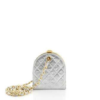 Chanel Vintage Frame Clutch Bag Quilted Leather Mini