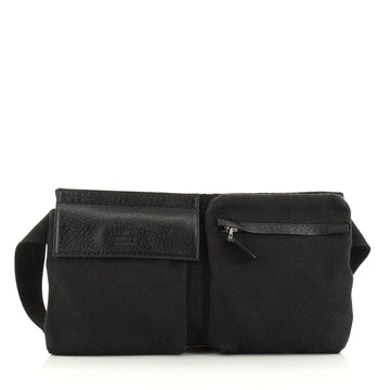Gucci Vintage Double Belt Bag GG Canvas 