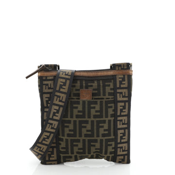 Fendi Vintage Flat Crossbody Bag Zucca Canvas Small