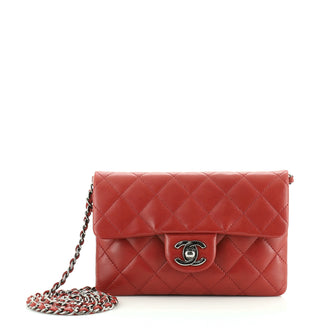 Chanel CC Chain Zip Flap Bag Quilted Calfskin Mini