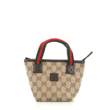 Gucci Kid's Web Tote GG Canvas Mini