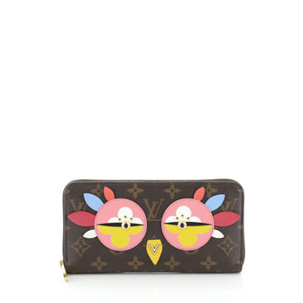 Louis Vuitton Zippy Wallet Limited Edition Lovely Birds Monogram Canvas 