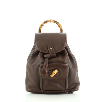 Gucci Vintage Bamboo Backpack Leather Mini