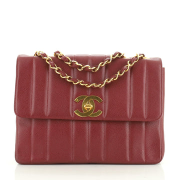 Chanel Vintage Flap Bag Vertical Quilt Caviar Jumbo