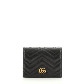 Gucci GG Marmont Card Case Matelasse Leather 