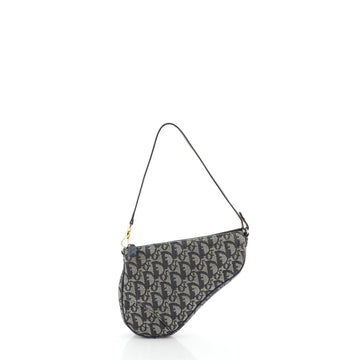 Christian Dior Vintage Saddle Bag Diorissimo Canvas Mini
