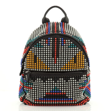 Fendi Monster Backpack Studded Nylon Medium