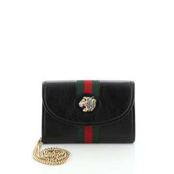 Gucci Rajah Web Chain Shoulder Bag Leather Small