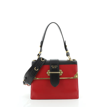 Prada Cahier Convertible Shoulder Bag City Calf and Saffiano Medium