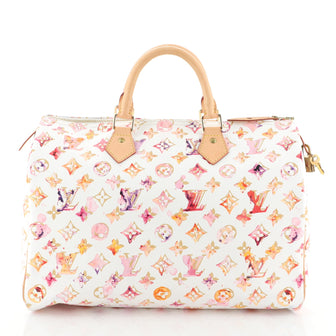 Louis Vuitton Speedy Handbag Limited Edition Aquarelle Monogram 35