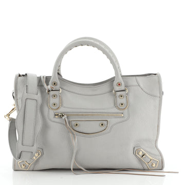 City Classic Metallic Edge Bag Leather Medium