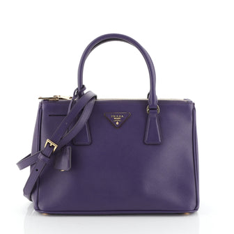 Prada Double Zip Lux Tote Saffiano Leather Small