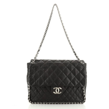 Chanel Chain Around Flap Bag Quilted Leather Maxi