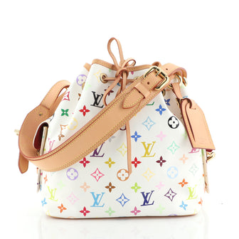 Louis Vuitton Pattern Print, White Monogram Multicolore Petit Noé