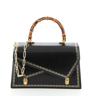 Gucci Ottilia Top Handle Bag Frame Print Leather Medium