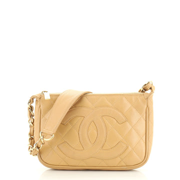 Chanel Timeless CC Chain Pochette Quilted Caviar 