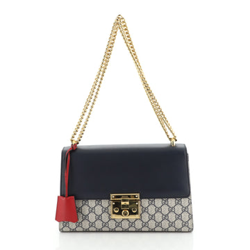 Gucci Padlock Shoulder Bag GG Coated Canvas and Leather Medium