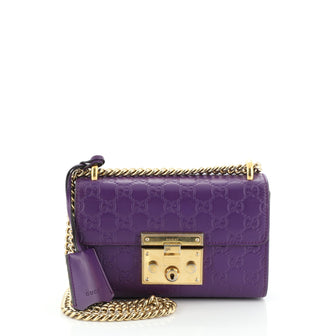 Padlock Shoulder Bag Guccissima Leather Small