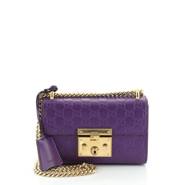 Padlock Shoulder Bag Guccissima Leather Small