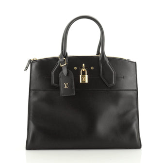 Louis Vuitton City Steamer Handbag Leather MM