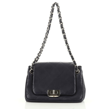 Chanel Mademoiselle Lock Accordion Flap Bag Stitched Lambskin Small