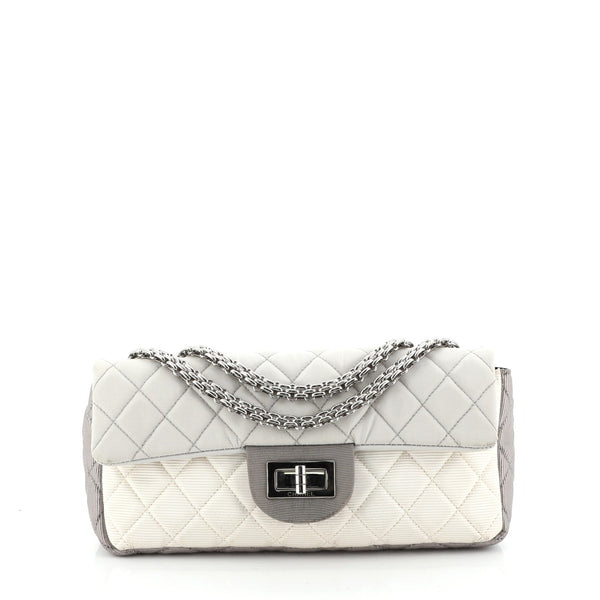 Chanel Reissue 2.55 Flap Bag Quilted Grosgrain East West Gray 494731