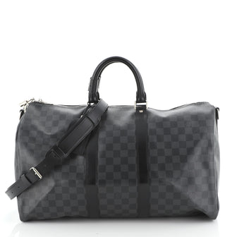 Keepall Bandouliere Bag Damier Graphite 45