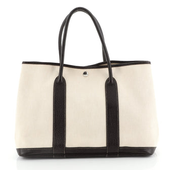 Garden Party Tote Toile and Leather 36