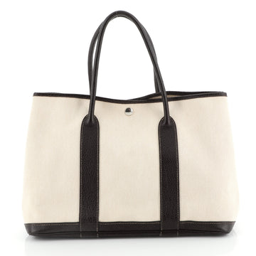 Garden Party Tote Toile and Leather 36