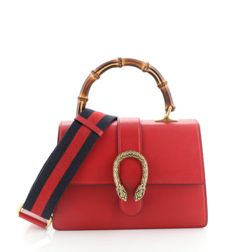 Dionysus Bamboo Top Handle Bag Leather Medium