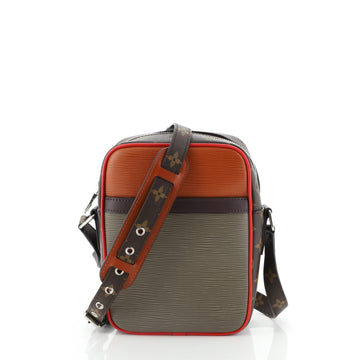 Louis Vuitton Danube Handbag Epi Leather with Monogram Canvas Slim