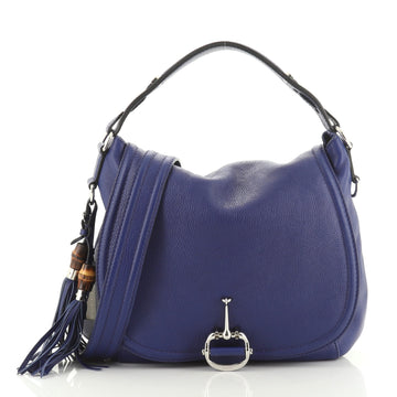 Gucci Techno Horsebit Convertible Hobo Leather Large