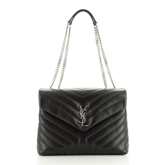 Saint Laurent LouLou Shoulder Bag Matelasse Chevron Leather Medium