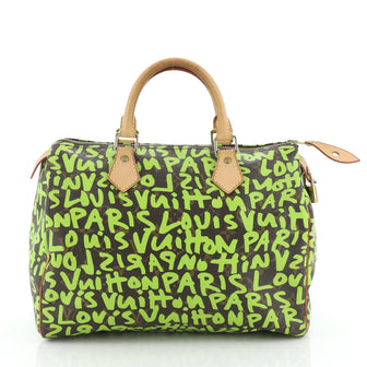 Louis Vuitton Speedy Handbag Limited Edition Monogram Graffiti 30