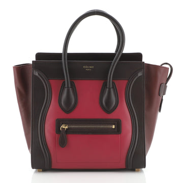 Celine Tricolor Luggage Bag Leather Micro