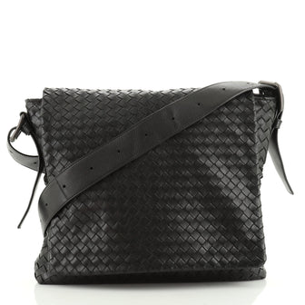 Bottega Veneta Square Flap Messenger Bag Intrecciato Nappa Medium