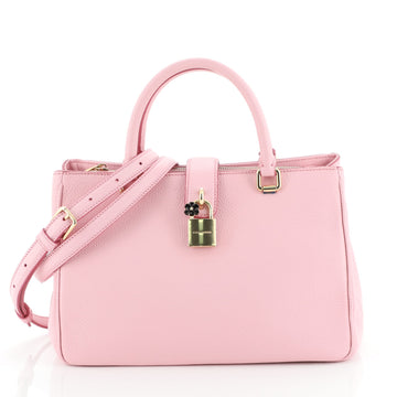 Dolce & Gabbana Padlock Top Handle Bag Leather Small