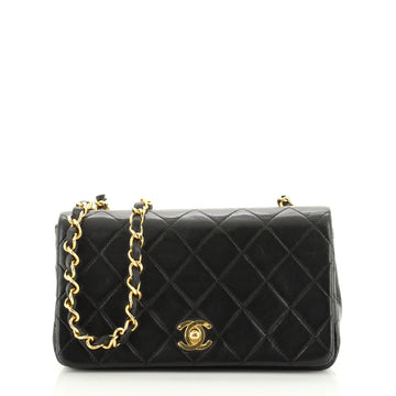 Chanel Vintage 3 Way Full Flap Bag Quilted Lambskin Mini