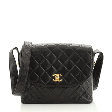 Chanel Vintage CC Flap Shoulder Bag Quilted Lambskin Small