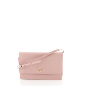 Prada Wallet Crossbody Saffiano Leather 