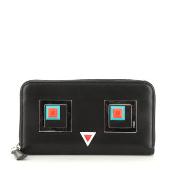Fendi Zip Around Wallet Studded Leather Long