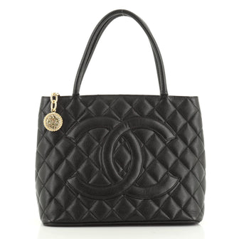 Chanel Medallion Tote Quilted Caviar 