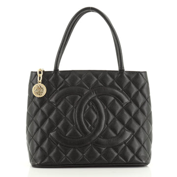 Chanel Medallion Tote Quilted Caviar 