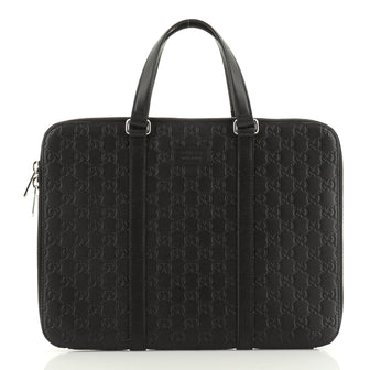 Gucci Slim Briefcase Guccissima Leather Medium