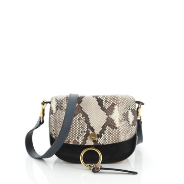 Chloe Jodie Camera Crossbody Bag Python and Suede Small