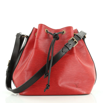 Louis Vuitton Bicolor Petit Noe Handbag Epi Leather 