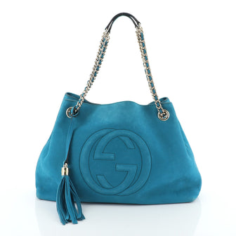 Gucci Soho Chain Strap Shoulder Bag Nubuck Medium