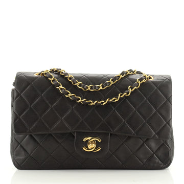 Chanel Vintage Classic Double Flap Bag Quilted Lambskin Medium